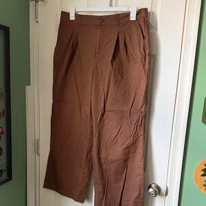 Lands' End Women's Brown Wide Leg Pants